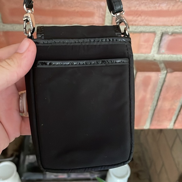 Brighton vintage nylon bag button front sterling silver details - Picture 3 of 10